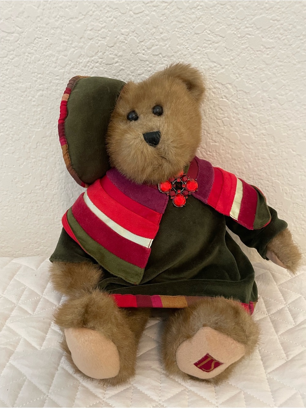 Vintage 2006 Trade Secret Ruby Teddy Bear 16” Jointed Holiday Plush
